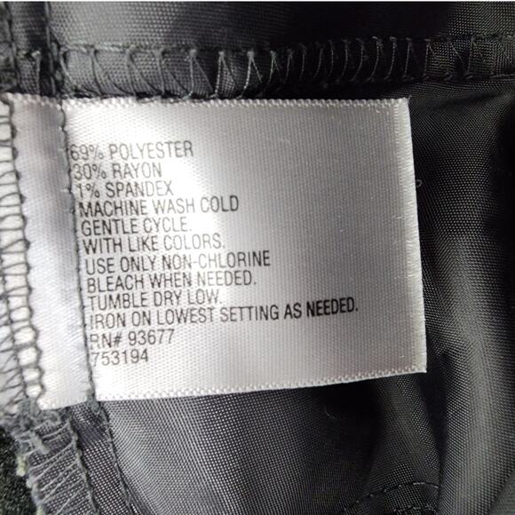 Worthington Modern Fit Striped Mid Rise Flare Leg Trouser Pants Size 10P Gray - Picture 5 of 10